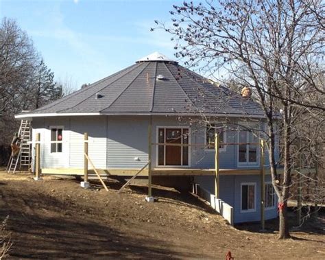 can a metal roof be put on a round house|metal on a round roof.